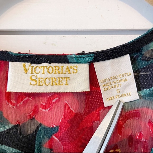 Victorias Secret | Vintage Gold Label Button Front Floral Nightgown Size Small - Picture 3 of 7